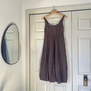 Old Navy Linen Fit & Flare Sleeveless Brown Cotton Sundress
